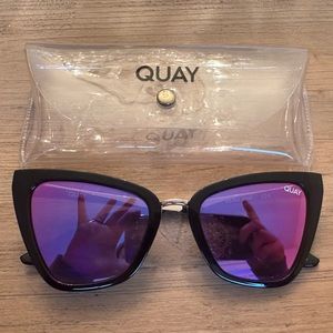 Quay Australian polarized women’s sunglasses black and gold Reina mini 125
